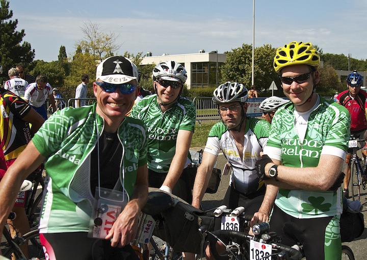 Paul, Dave B, Dave Mc, Michael at the start line